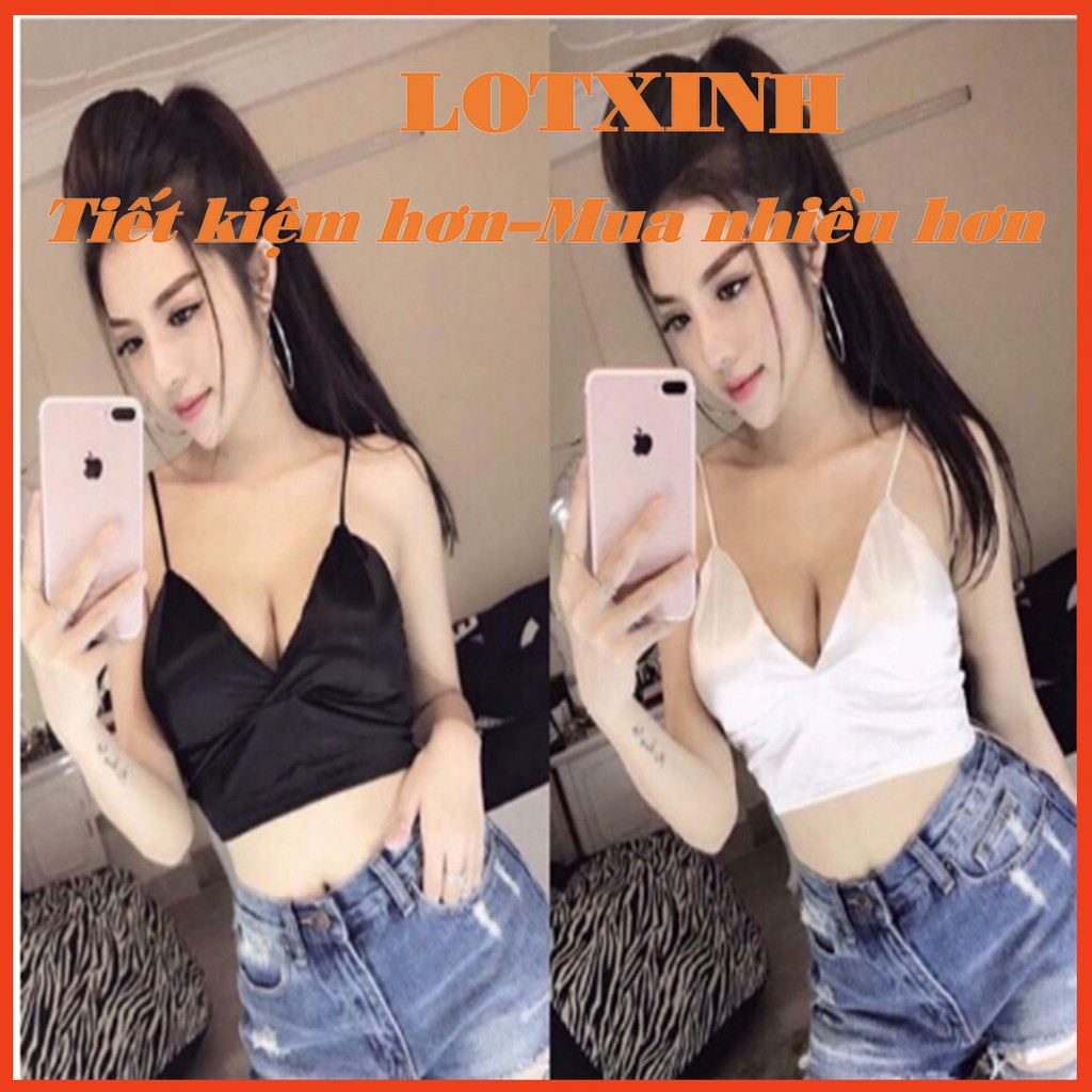 Áo bra hai dây có mút ngực lụa phi bóng Áo lót kiểu 2 dây Mềm Mịn Mát Có Mút Đệm Mỏng BRA03