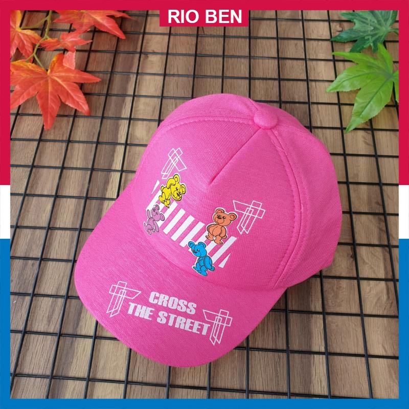 Nón bé gái thời trang, màu hồng xinh xắn cho bé từ 3-8 tuổi RBN008
