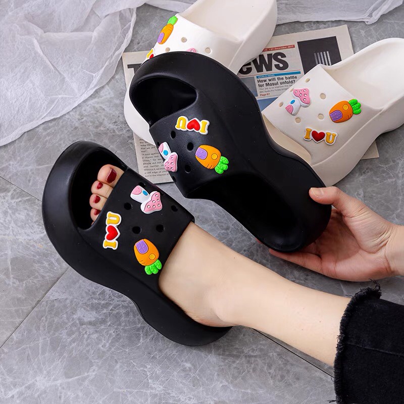 Dép đế cao siêu nhẹ gắn sticks đế cao 5cm chất liệu EVA không thấm nước