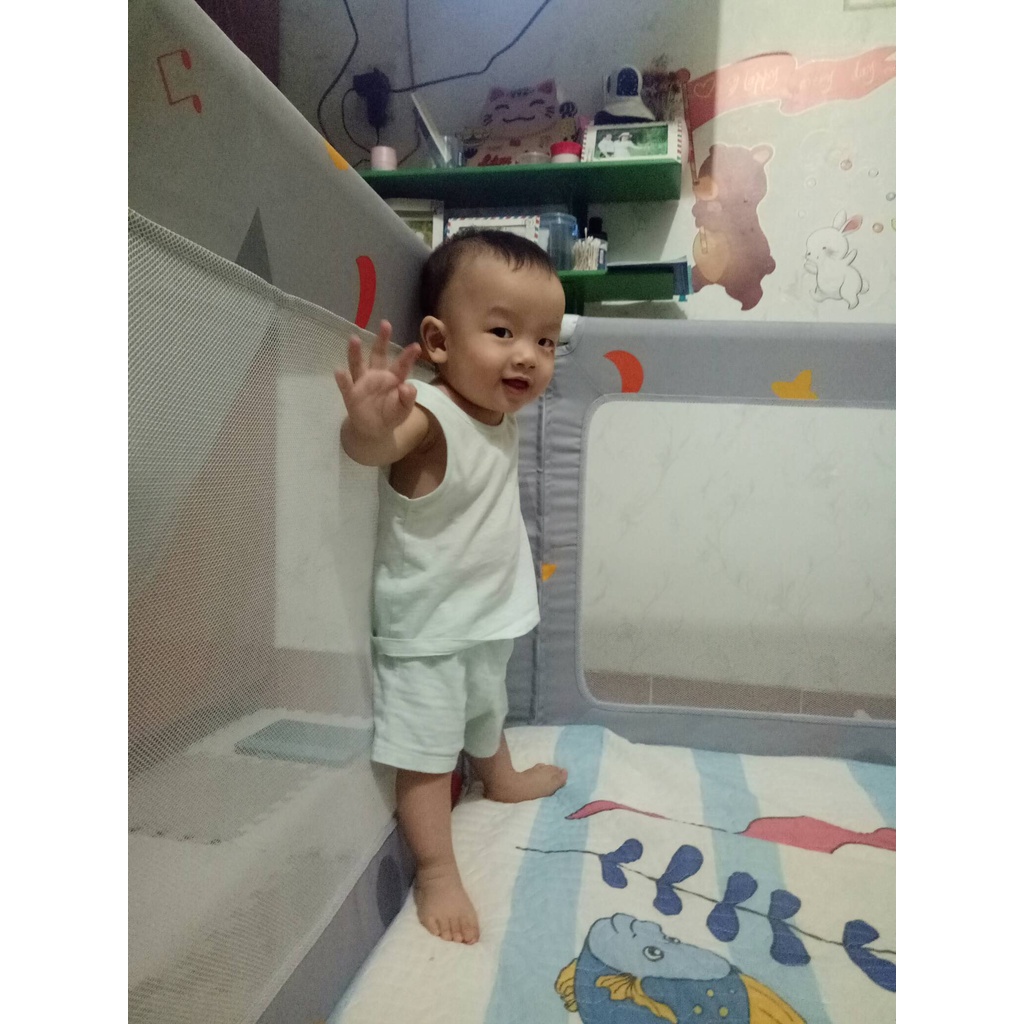 Thanh chắn giường Nhật Bản V-BABY NV01 & N1S - 1 thanh chắn 1 mặt
