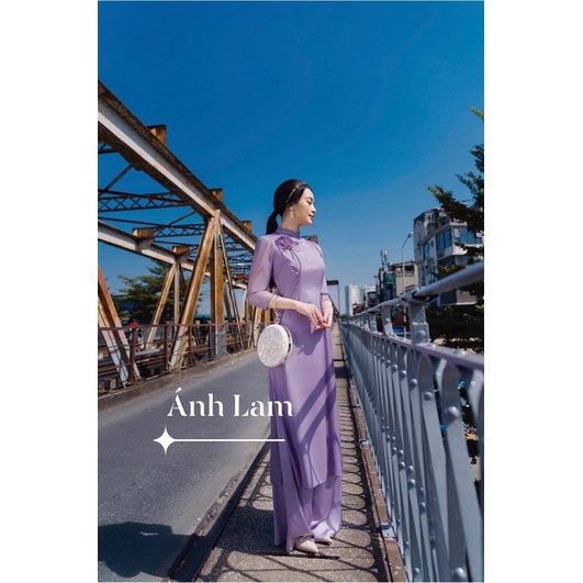 BỘ ÁO DÀI TÍM THIẾT KẾ MỚI NHẤT 2022