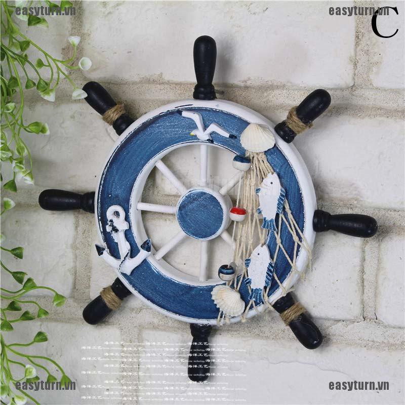 Mô hình bánh lái tàu Địa Trung Hải treo tường trang trí