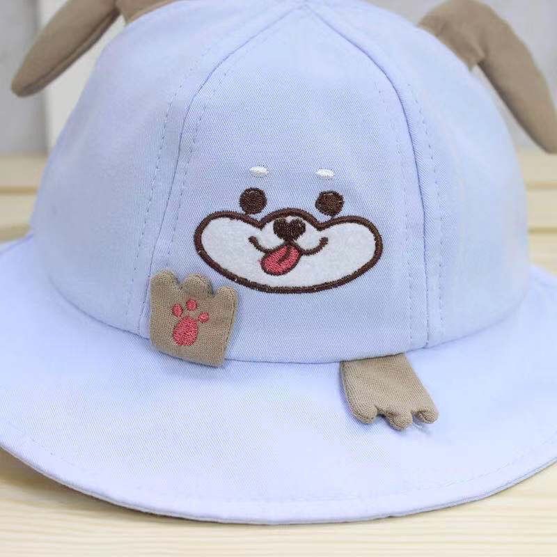 Mũ cún vành tròn có dây cho bé