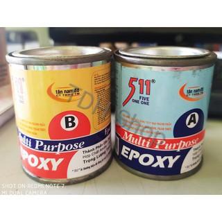 Keo Epoxy 511 700g gồm 2 lọ A, B - Keo 2 thành phần