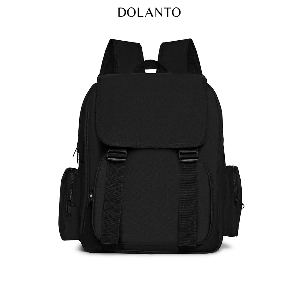 Balo Đi Học DAYPACK Chống Nước Cao Cấp Thời Trang Rẻ Đẹp Nhẹ Vải Canvas Đen Đựng Laptop Đi Chơi Du Lịch Nam Nữ DOLANTO