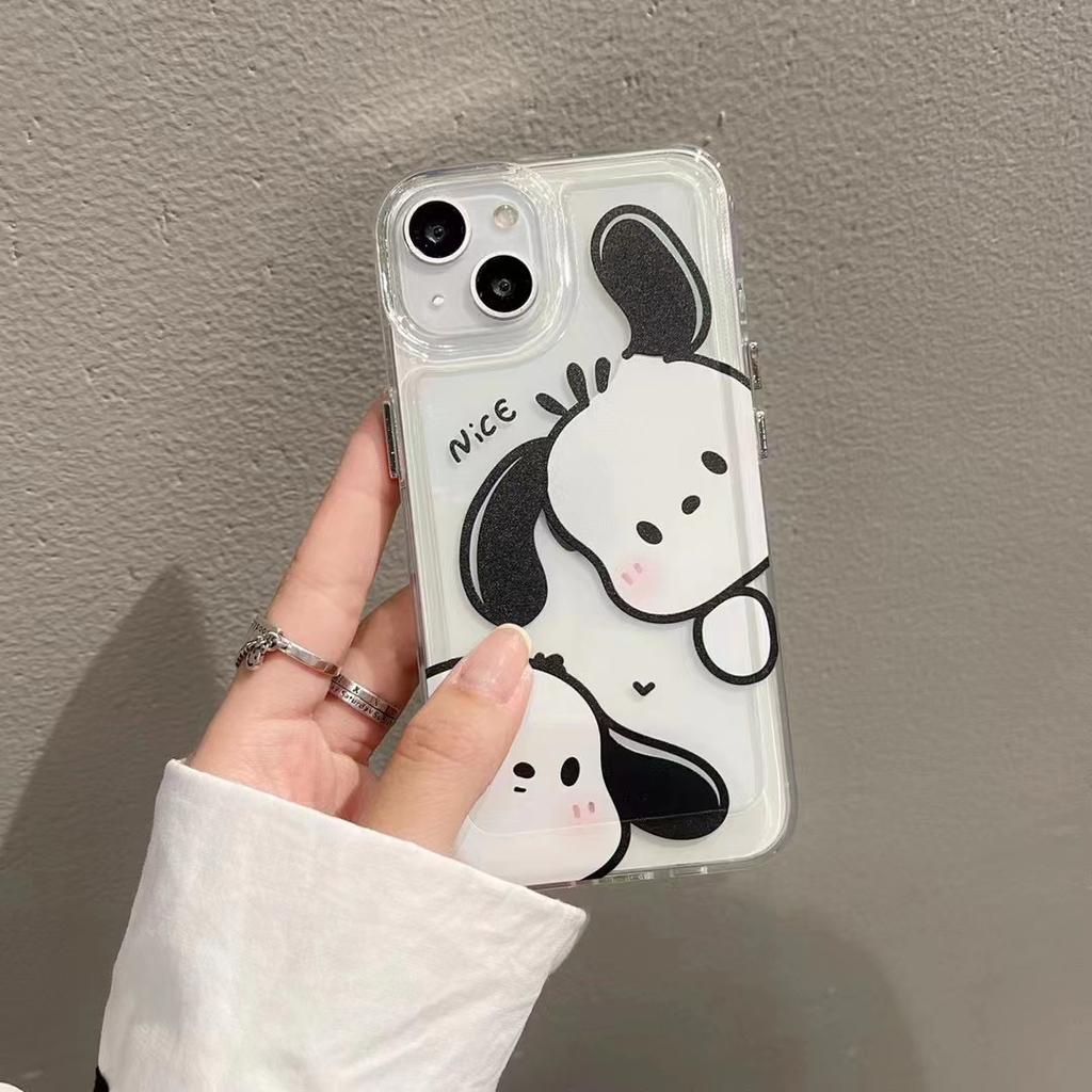 Ốp Điện Thoại Trong Suốt Họa Tiết Pochacco Cho iphone 14 Pro Max Plus 13 11 12 7Plus X XR XS Max 7 8 SE 2020