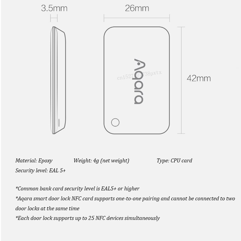 Thẻ Khóa Cửa Thông Minh Nfc Aqara N100 / N200 / P100 Series App Eal5 + Chip Bảo Vệ An Toàn