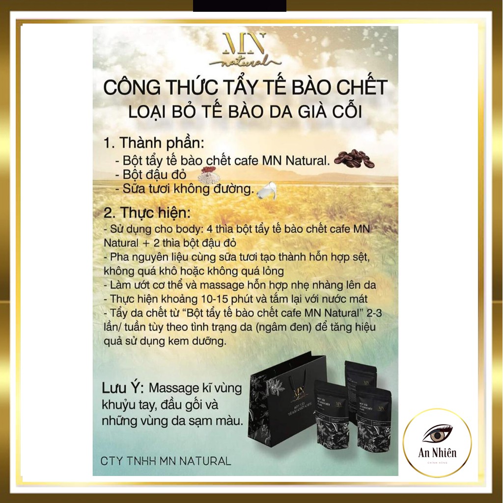 Bột Tẩy Tế Bào Chết Cafe MN Natural ✔ Dùng cho Face & Body ✔ Dung Tích 200gr - Handmade | BigBuy360 - bigbuy360.vn