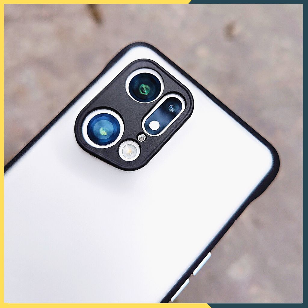 Find x5 pro_Ốp lưng nửa cạnh lưng nhám chống bảo vệ camera chống bám vây tay - phụ kiện điện thoại linh huỳnh