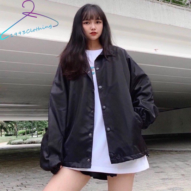 ÁO KHOÁC DÙ TRƠN NÚT BẤM/ÁO JACKET TRƠN ĐEN VẢI KAKI CAO CẤP,👚FREESHIP👚, NAM NỮ LOCALBRAND HÀNG VNXK 2 LỚP,1993CLOTHING