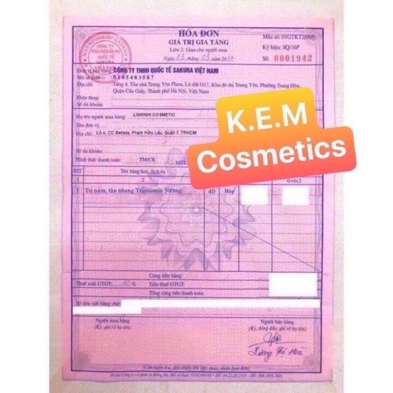 Viên uống trắng da, mờ thâm nám Transamin 500mg 100 viên Nhật Bản