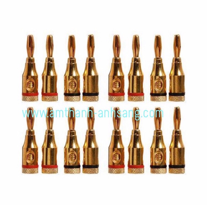 Rắc bắp chuối, 04 cái Jack loa bắp chuối, rắc loa cao cấp jack loa gia đình jack bắp chuối