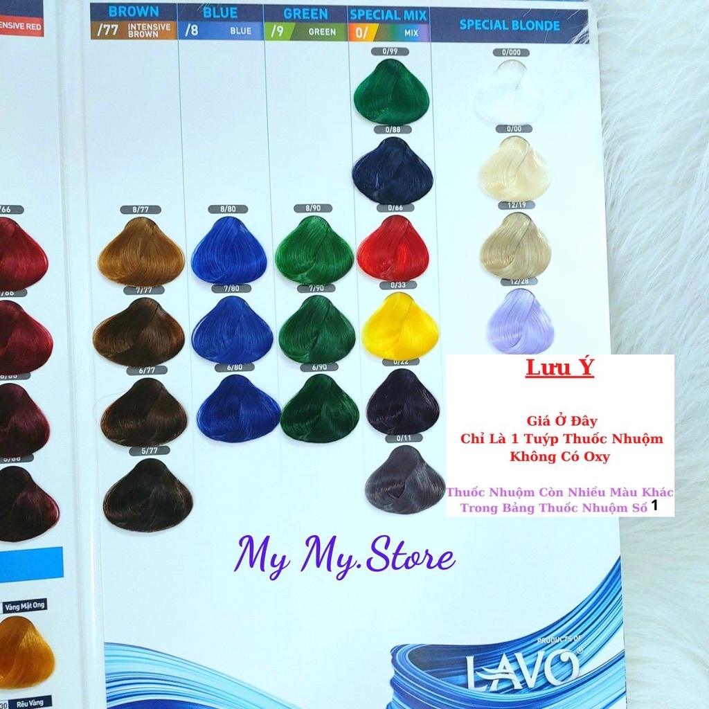 Thuốc Nhuộm Lavox  Collagen 100ml - Màu Mới Hot Trend / Bảng Màu Số 2 - Không Kèm Oxy