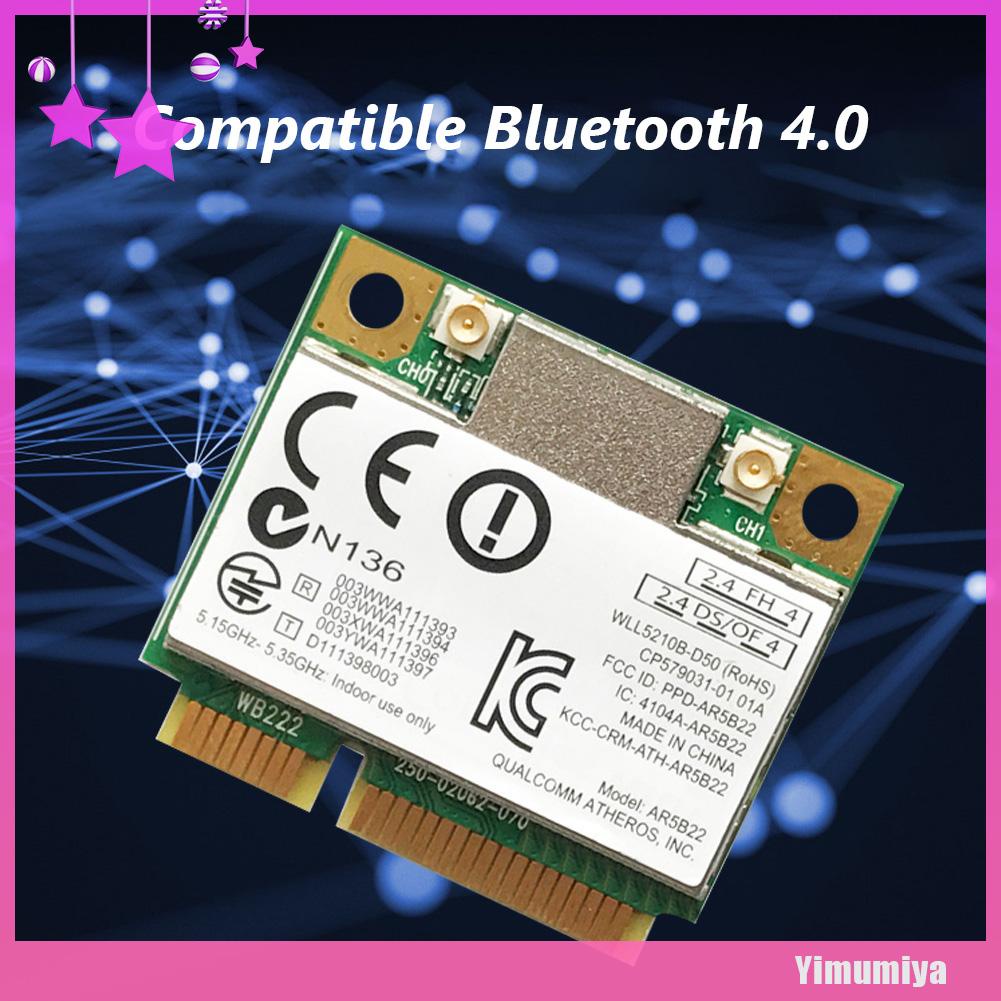 Thiết Bị Thu Phát Wifi Bluetooth 4.0 300mbps Pci-E 2.4g / 5g Thẻ