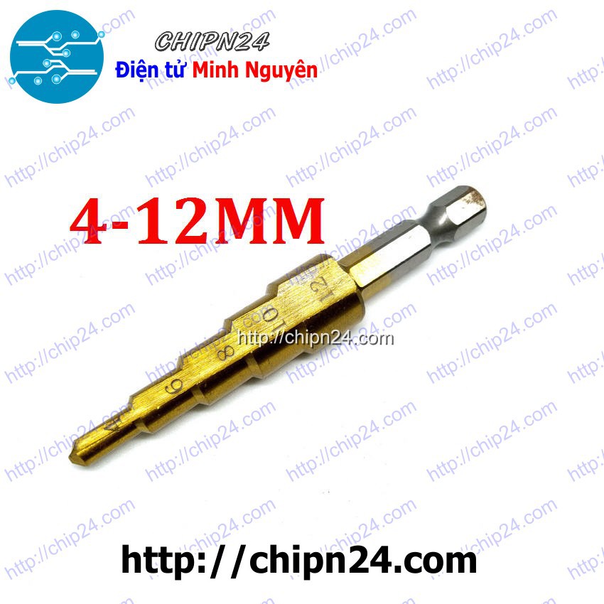 [1 CÂY] Mũi khoan bậc 4-12mm