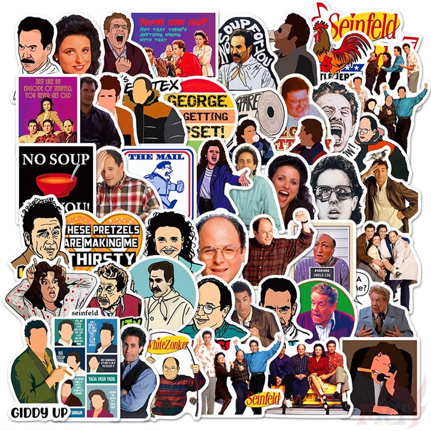 Set 50 miếng dán trang trí thời trang DIY Seinfeld Series 01