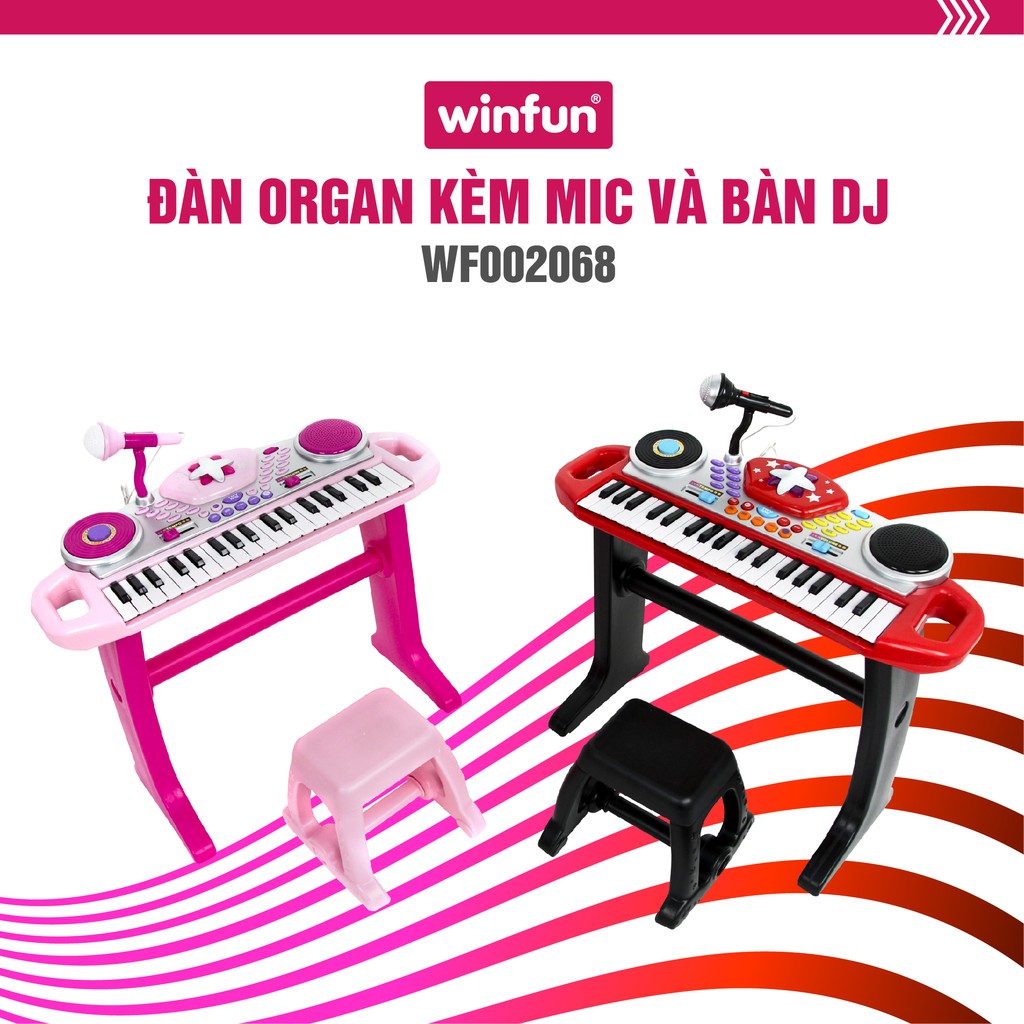 Đồ chơi âm nhạc cho bé Đàn organ điện tử kèm mic thu âm và bàn DJ Winfun 2068 phát triển năng khiếu âm nhạc