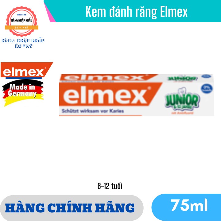 Kem đánh răng Elmex trẻ em 6-12 tuổi