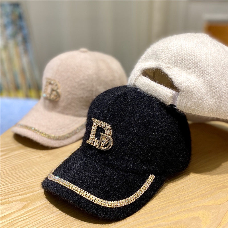 Mũ lưỡi trai LINJW vải cotton ấm áp thời trang mùa đông 2021 mới cho nữ