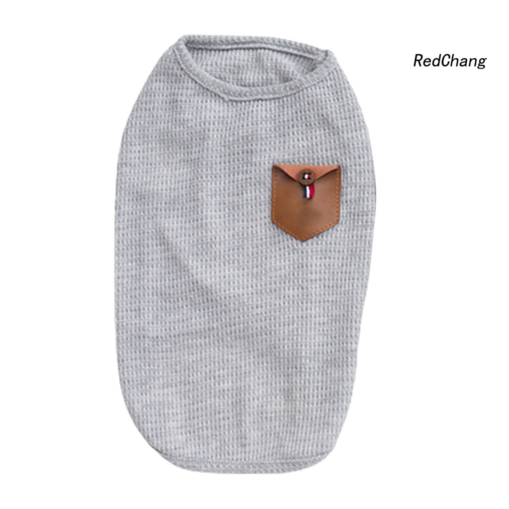 Áo Thun Có Túi Cho Thú Cưng Màu Trơn Phong Cách Hàn Quốc