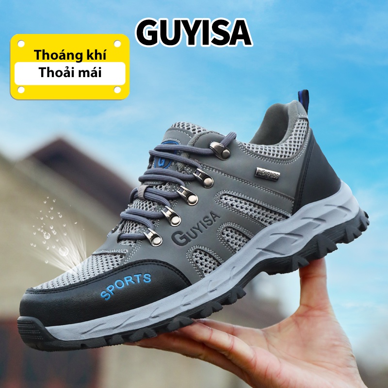 Giày bảo hộ lao động GUYISA mũi thép chống va chạm chống mòn thoải mái an toàn cho nam