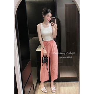 Quần đũi suông 4 màu chất đũi tơ cạp chun