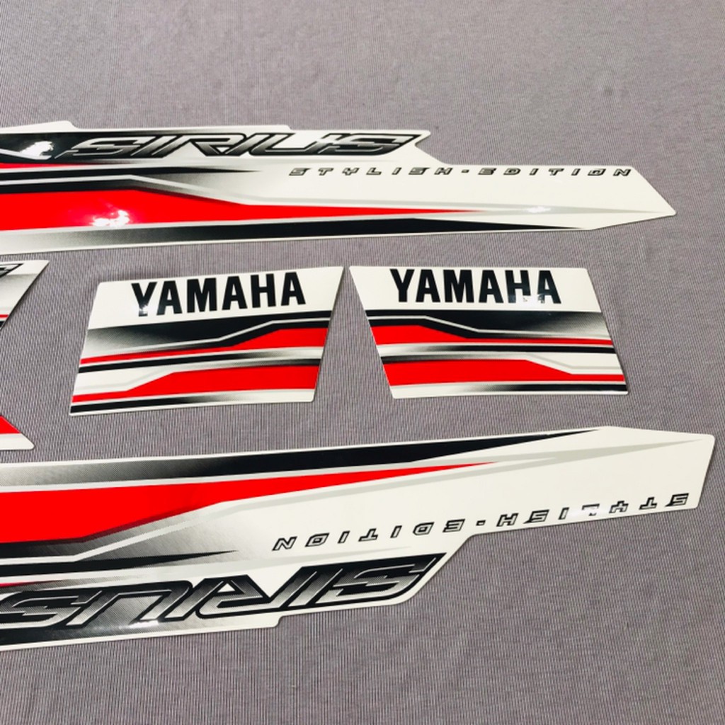 Trọn bộ tem rời dán xe máy Yamaha Sirius 2016 màu trắng