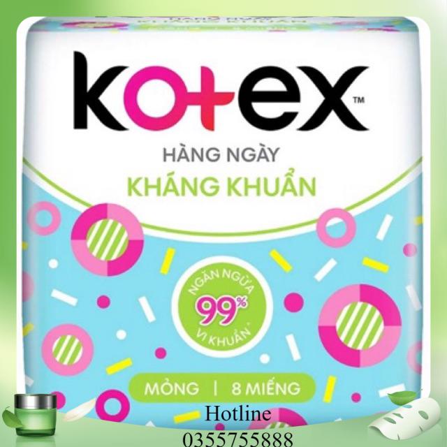 Lốc 8 gói BVS Kotex hằng ngày - 8 miếng