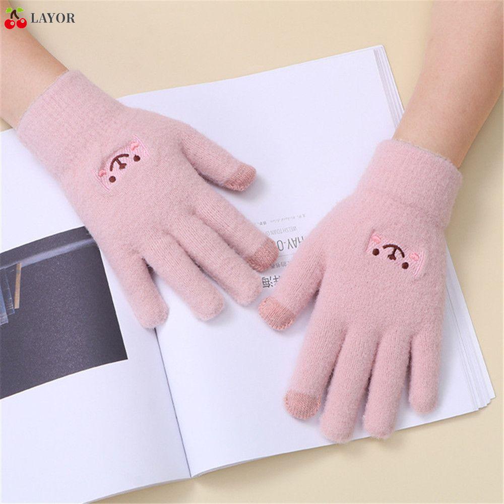 Găng Tay Dệt Kim In Hoạt Hình Thời Trang Mùa Đông Cho Nam Và Nữ