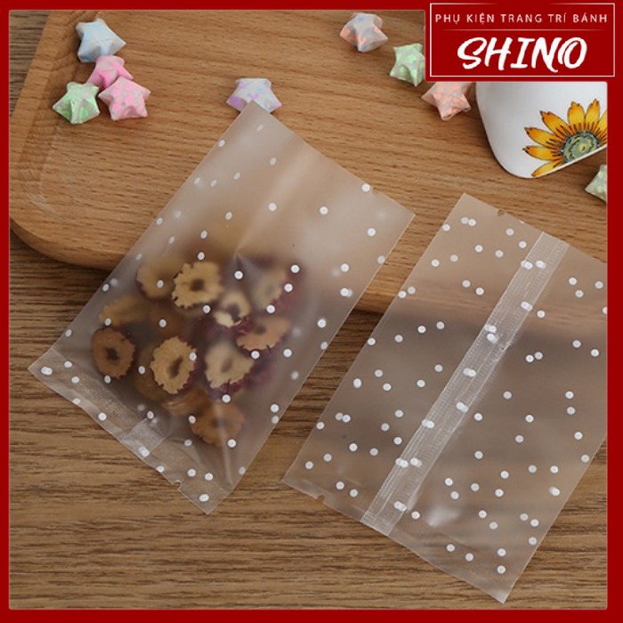 Túi đựng bánh bông tuyết/bánh quy hàn miệng 5.5*8.5 cm (set 100 cái)