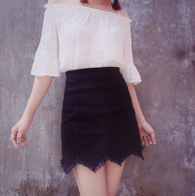 Chân váy kaki tua rua ulzzang | BigBuy360 - bigbuy360.vn