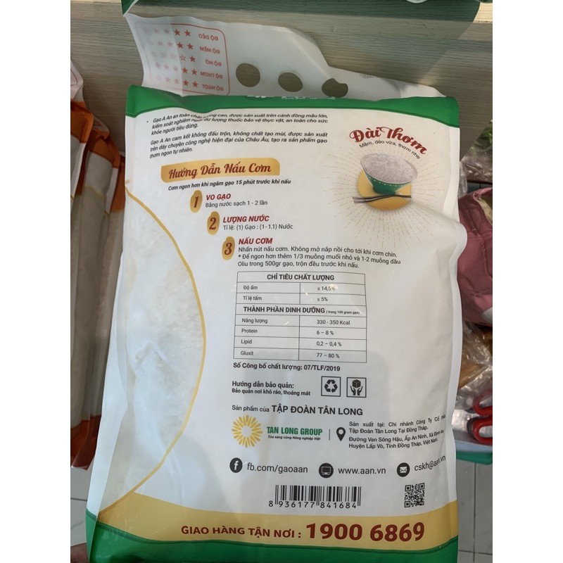 Gạo Đài Thơm Túi 5Kg A An - Cơm mềm, dẻo vừa, thơm nhẹ | BigBuy360 - bigbuy360.vn