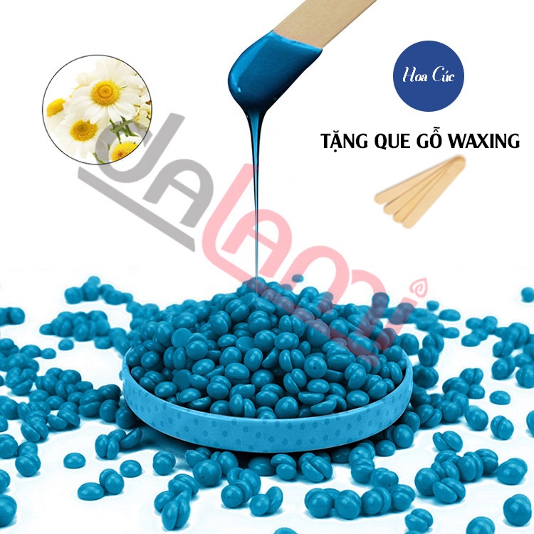 WAX Tẩy Lông Toàn Thân An Toàn Tại Nhà Dalami - 500g - Hiệu quả Wax lông nách, tay chân, bikini - kèm 12 que gỗ -che tên