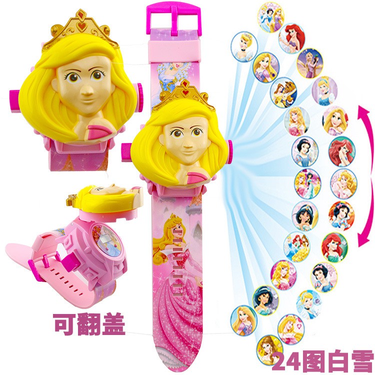 Đồng hồ chiếu hình 3D điện tử đeo tay đủ hình nhân vật hoạt hình thú vị cho bé trai và bé gái