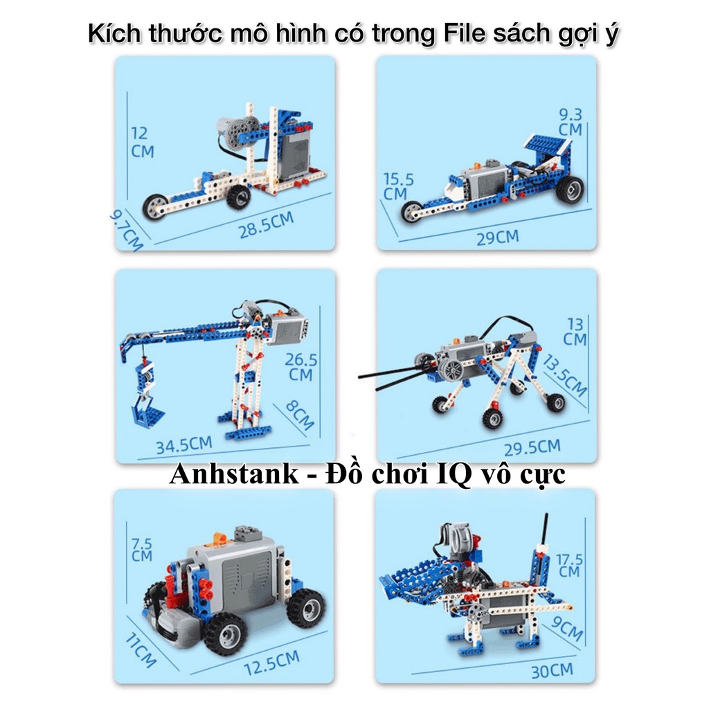 Bộ 9686 chuẩn hộp chuyên dụng khay 13 ngăn động cơ 2 chiều 396 chi tiết cho bé 8+, education Bảo hành 1:1
