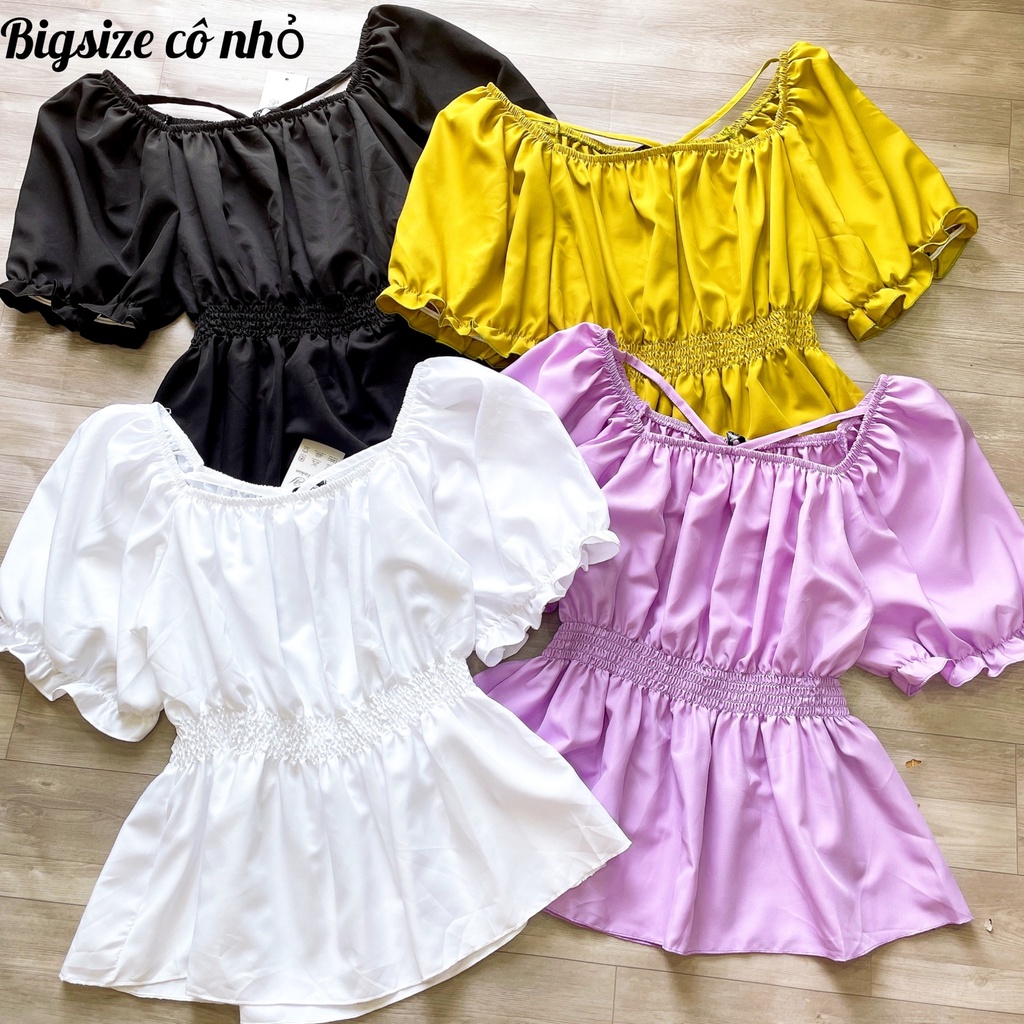 Áo Sơ Mi Nữ Bigsize Nhún Eo Lên Phom Dễ Thương Che Bụng Cực Tốt Hình Thật MÃ AT13