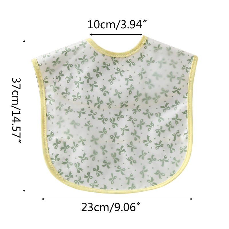 Yếm Ăn Cotton Mềm Mại Chống Thấm Nước In Họa Tiết Xinh Xắn Dành Cho Các Bé