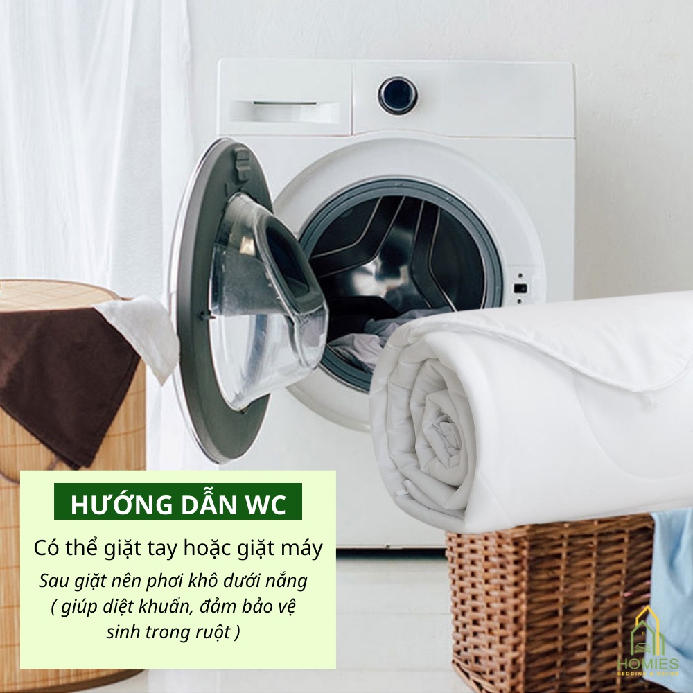 Ruột Chăn Hè THU HOMIES Ruột Chăn Khách Sạn, Nhà Nghỉ Trần Bông Tấm Trắng Siêu Nhẹ  - Kích Thước 2M X 2M2