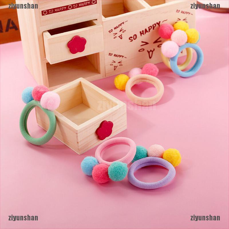 Set 2 / 5 / 10 Dây Cột Tóc Co Giãn Nhiều Màu Sắc Cho Bé Gái