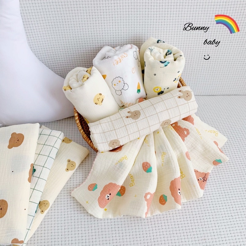 Khăn tắm muslin cho bé sơ sinh