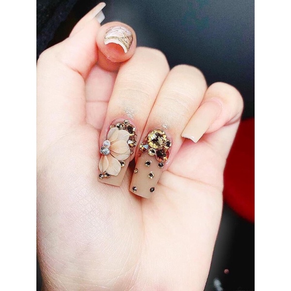 Cúc Ruby Gắn Móng Tay, Hoa Gắn Móng Tay, Hoa Bột Nail, Hoa Bột mỹ