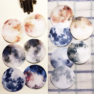 Sticker mặt trăng phong cách Galaxy