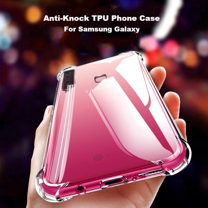 Ốp điện thoại TPU mềm trong suốt chống sốc Samsung Galaxy A6 A7 A8 A9 2018 / A6 A8 Plus 2018 / A8 Star / A9 Star