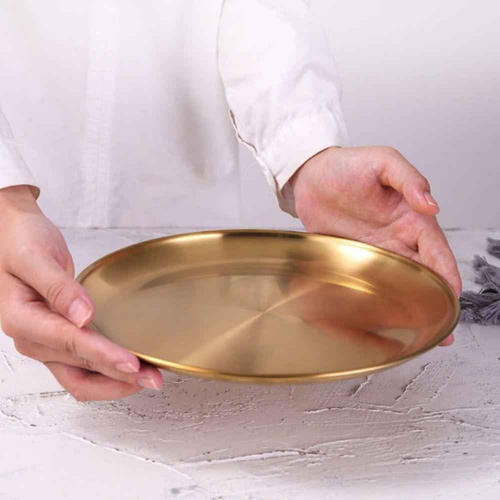 Đĩa Ăn Tráng Miệng Bằng Thép Không Gỉ Cao Cấp