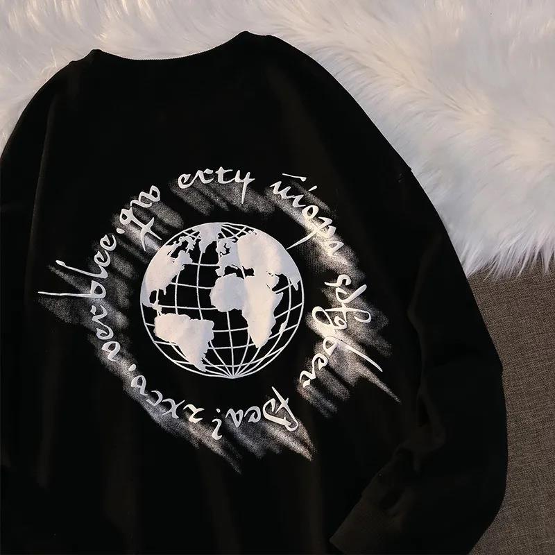 Áo Sweater Tay Dài Dáng Rộng Phong Cách Hip Hop Hàng Mới Dành Cho Cặp Đôi 2021