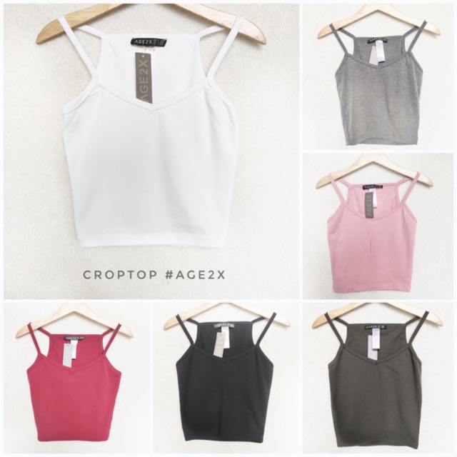 Áo croptop 2 dây AGE2X hàng VNXK chất lượng cao