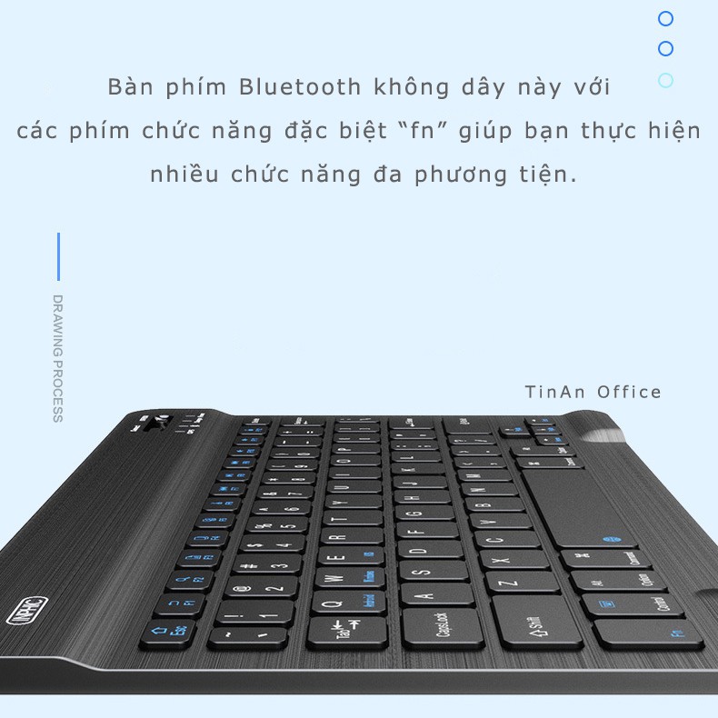 INPHIC Bàn Phím Không Dây Bluetooth  Siêu Mỏng Cho Mac, iPad, iPhone, Máy Tính Bảng Và Laptop Windows, Máy Tính Để Bàn