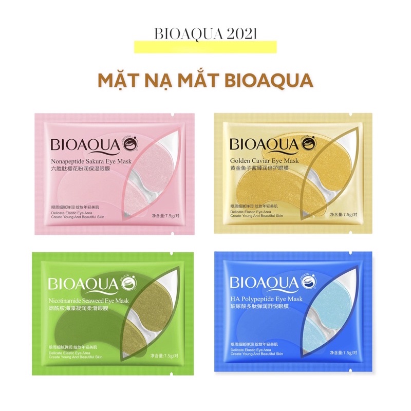 ( 1 Miếng ) Mặt Nạ Mắt Dưỡng Ẩm Mờ Thâm Bioaqua