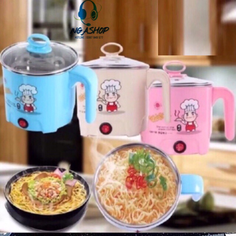 NỒI LẨU CHẢO LẨU ĐIỆN CA NẤU MÌ ĐA NĂNG MINI