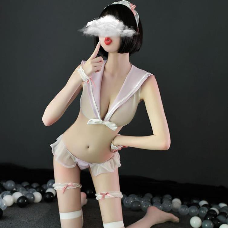 Đồ ngủ nữ sexy gợi cảm phong cách cosplay nữ sinh trong suốt sexy New | BigBuy360 - bigbuy360.vn